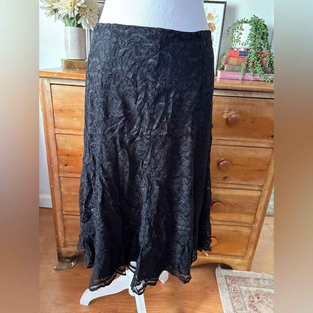Studio 1940 y2k Black Lace Skirt